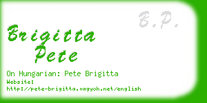 brigitta pete business card